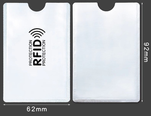Porte-cartes d'identité portable de haute qualité, simple, anti-magnétique, anti-vol, imprimé sérigraphié, avec corps en aluminium et revêtement en feuille d'étain, pour banque - Product Image 6