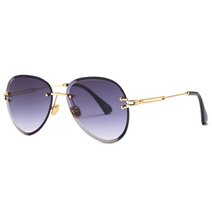 DAISYER 2021 Nouveautés Tendance Grand Cadre <span class=keywords><strong>À</strong></span> <span class=keywords><strong>La</strong></span> <span class=keywords><strong>Mode</strong></span> Or Pont Sans <span class=keywords><strong>Monture</strong></span> Femmes Lunettes <span class=keywords><strong>De</strong></span> Soleil - Product Image 2