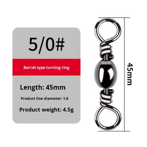 Phụ kiện câu cá bằng đồng thau, móc xoay hình số 8, vòng xoay hình số 8, móc khóa xoay, tải trọng 10kg, model SF-098 - Product Image 6