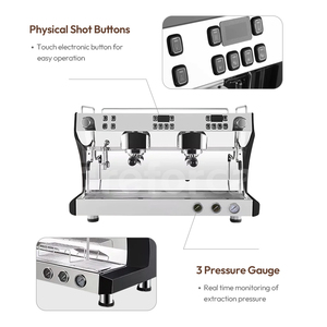 <span class=keywords><strong>Machine</strong></span> à café expresso professionnelle Careforcafe 4200W en acier inoxydable à trois chaudières, 2 groupes, commerciale - Product Image 2
