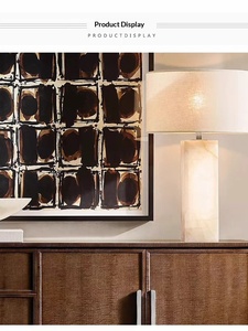New Chinese-style <b>Light</b> Luxury Marble All-copper LED Table Lamp Modern Minimalist Bedroom <b>Bedside</b> Creative Personalized Artistic - Product Image 2