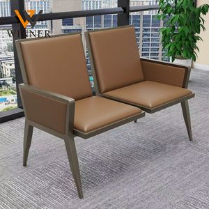 Morden Clínica Hair Salon Cliente 3 Assento Baber Loja Sala Cadeira De Espera para Salão - Product Image 3