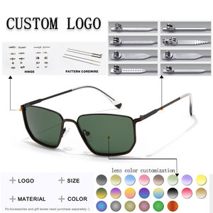 Rectangle Full Rim <b>Sunglasses</b> Rose Gold <b>Frame</b> Brown Lenses Unisex Adult UV400 Sun Protection - Product Image 2