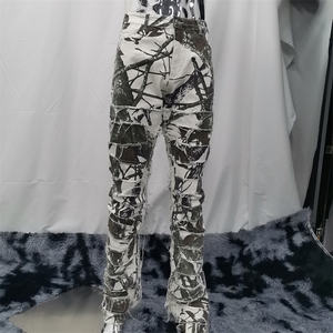 Venta al por mayor árbol <span class=keywords><strong>de</strong></span> impresión <span class=keywords><strong>de</strong></span> camuflaje Jeans Hombres Streetwear Slim Fit Cargo Skinny Denim Pants Custom Designer Jeans - Product Image 6