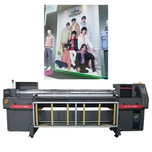 Impressora plana digital híbrida de alta velocidade de 1,8 m para impressão UV de máquina de rolo a rolo I3200-U1Heads de grande formato