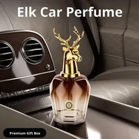 Tête de cerf haut de gamme parfum de voiture de luxe longue durée Orange Rose aromathérapie papier solide tableau de bord désodorisant ornements en verre