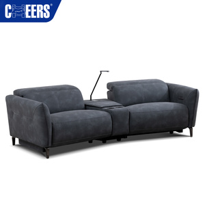 MANWAH CHEERS Electric Modern Fabric 2-seater Sectional Recliner Sofa <strong>Furniture</strong> With <strong>LED</strong> <strong>Light</strong> and USB Port for Living Room - Product Image 2