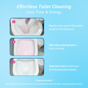 Wholesale Disposable <b>Foam</b> Toilet <b>Cleaner</b> Powder Shape for Urine Stain Decontamination and Deodorization - Product Image 6