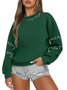 Tops de invierno para mujer, Sudadera corta para mujer, camisetas de algodón informales vintage personalizadas ligeras para mujer - Product Image 4