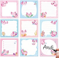 Bloc de Notas Adhesivas de Estilo Floral Retro, 50 Hojas, Reutilizable, Pequeño, para Promociones