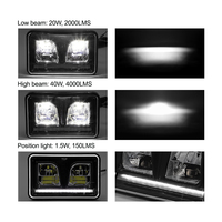 Phare de tracteur LED ECE R149 40W 4x6 pouces, phare de remplacement LED pour CASE IH 134672040 134672050 47106799