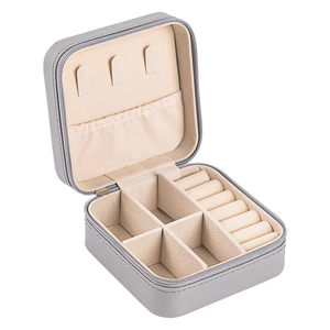 Low Cost Leather Portable Earrings, Earrings, Jewelry Gift <strong>Boxes</strong>, Necklaces, Rings, <strong>Storage</strong> Containers for Girls' Jewelry - Product Image 4
