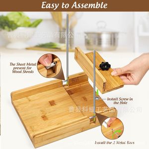 Bamboo <b>Bread</b> Cutting Board With Slicer <b>Knife</b> For Baking Tools - Product Image 4