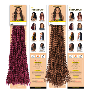 MIRA Cheveux synthétiques pré-bouclés de 18 pouces, style Bomb Twist, Spring <span class=keywords><strong>Passion</strong></span> Twist, Dreadlocks, Tresses au crochet, Extensions capillaires très demandées - Product Image 2