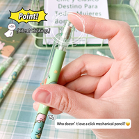 Crayon mécanique mignon de dessin animé, mine remplaçable de 0,5 mm, corps en plastique, papeterie scolaire pour enfants