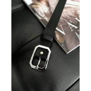 Cinturón de Mujer con Hebilla Cuadrada, Negro, Chapado en Aleación, Estilo Casual, Hebilla con Marco Cuadrado - Product Image 3