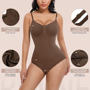 Women Fajas Tummy Control Body Shaper With Bra Women Nude Black <strong>White</strong> Shapewear Bodysuit <strong>Thong</strong> for Wedding - Product Image 1