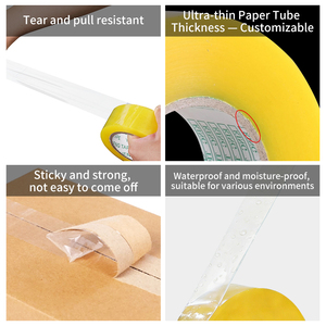 Ruban adhésif transparent jaune RUIQI BOPP sensible à la pression, 230 m <span class=keywords><strong>de</strong></span> long, 4,35 cm <span class=keywords><strong>de</strong></span> large, personnalisable, ruban d'emballage robuste - Product Image 3