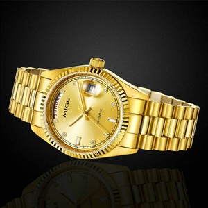 1Customized Luxury Stainless Steel Miyota <b>Automatic</b> Mechanical Water Resistant <b>Chronograph</b> Men's Watch Pointer Dial 20mm Band - Product Image 2