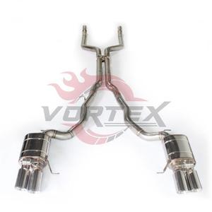 Vortex SS304 Catback Exhaust for BMW F06 F12 F13 640i 650i Valvetronic System with X-Pipe Quad Silver Tips Performance <b>Kit</b> - Product Image 1
