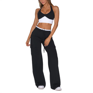 Conjuntos de Yoga Transpirables y Ligeros de Alta Calidad para <span class=keywords><strong>Mujer</strong></span>, 2 Piezas, Cierre con Cordón, <span class=keywords><strong>Ropa</strong></span> Deportiva para Gimnasio, Entrenamiento y Fitness - Product Image 4