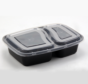 Emballage alimentaire en plastique en gros, boîte à lunch jetable à 3 compartiments, récipient alimentaire micro-ondable, boîte à bento à emporter - Product Image 6