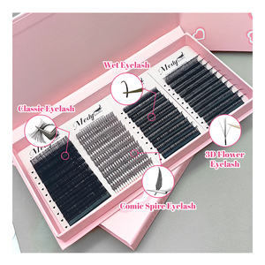 Bán buôn khay mi giả Cashmere Velvet đen lì tùy chỉnh, hàng thủ công, nối mi volume - Product Image 2