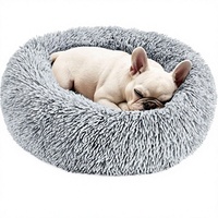 Coussin moelleux de luxe, lit pour chien en forme de beignet, accessoires lavables, canapé apaisant, camas para perros, grand lit pour chat et chien personnalisé