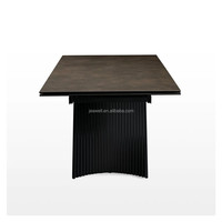 Meubles de maison de luxe de qualité supérieure, design élégant, table à manger extensible en céramique de grande taille avec plateau en céramique importée et base en verre
