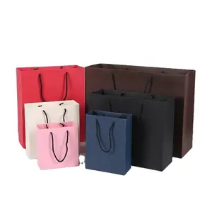 Custom Cosmetische Voedsel Snack Kleding Sieraden Wit Zwart Roze Papier Winkelen Gift Bag Met Handvatten