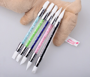 Stylo de gravure 3D pour nail art, à manche solide, double tête (pointe de colle et pointe de silicone), outil de manucure professionnel pour salon - Product Image 4