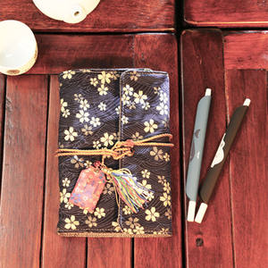 Taccuino con Logo Personalizzato all'Ingrosso, Gatto Portafortuna, in Tessuto e Pelle, a Fogli Mobili, Diario Creativo Portatile - Product Image 5