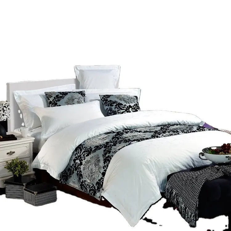 Percal-sábanas de terciopelo tridimensional con flores, ropa de cama de Hotel, tamaño King, 250Tc