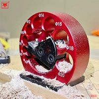 Nouvel outil de travail du bois CarbideBlades, perceuse électrique, fraiseuse, outil auxiliaire pour tige ronde, gabarit de fabrication de goujons ronds réglable à 8 trous