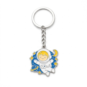 Llavero Metálico de Aleación de Zinc con Esmalte Suave Multicolor Personalizado al por Mayor, Diseño <span class=keywords><strong>Explorador</strong></span> Espacial, para Promociones Educativas STEM - Product Image 3