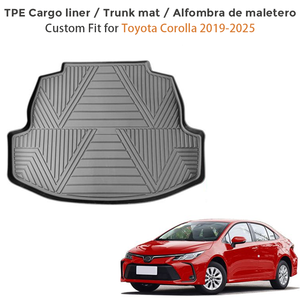 Custom Fit TPE Cargo Liner for Toyota Corolla 2019-2025 | Waterproof All Weather Trunk Mat Anti-Slip Rear Cargo Protection - Product Image 2