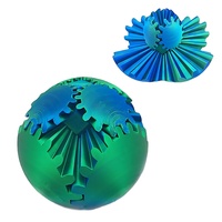 Mainan Fidget Kubus Bola Putar Cetak 3D, Sempurna untuk Menghilangkan Stres, Bola Gear Deformasi, Mainan Meja, Bola Gear Printer 3D, Mainan Fidget
