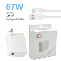 Cargador Turbo Rápido Original de 67W para Xiaomi Mi 13 12 Ultra Pro Lite Redmi Note 12, Cargador USB de 67W con Cable Tipo C