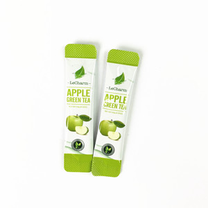 Thé aux fruits instantané, thé glacé, thé vert à la pomme, 10 sachets/boîte - Product Image 2