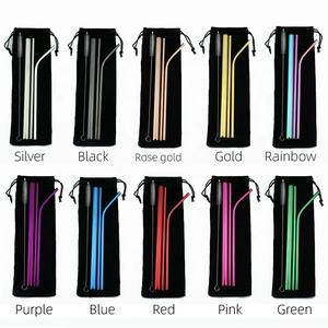 Vente en gros d'usine, paille en acier inoxydable 304, ensemble rétractable, Mayoreo <span class=keywords><strong>Popote</strong></span> De Acero Inoxidable - Product Image 2