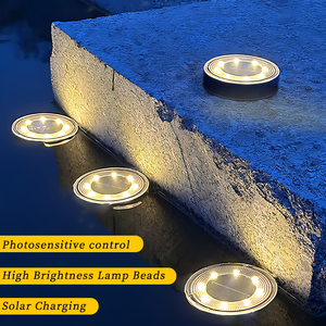 Lámpara Solar de Disco para Exteriores, Nueva Luz Solar para Suelo, Impermeable, para Terraza, Jardín y Decoración - Product Image 3