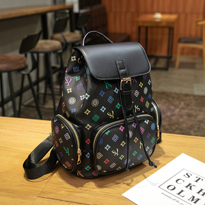 Women's Fashion Printed Anti-Theft Polyester Lining <b>Backpack</b> Multi-functional Waterproof Casual Travel Shoulder <b>Backpack</b> - Product Image 3