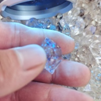 Diamant Herkimer naturel brillant à double pointe, technique de mosaïque gravée, en vente chaude