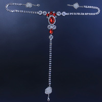 Chaîne de Corps Bikini en Strass Tendance pour Femme, Ceinture Chaîne Bijoux Sexy et Amusante