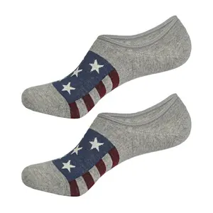 Men's Light Sporty Cotton And Spandex No Show Socks With Custom Logo Print Casual OEM Service For Spring Season