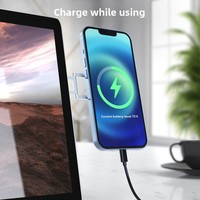Support d'extension d'écran portable en alliage d'aluminium magnétique extensible avec logo personnalisé OEM ODM pour ordinateurs, fonction de mise en miroir