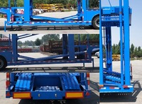 Semi-remorque porte-voitures en acier JINFENG à 2/3 essieux, double pont, robuste, avec train de roulement, couleur personnalisée, capacité de charge de 20001 à 25000 kg