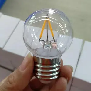 Festoon luz bombilla de vidrio de plástico LED bombillas de filamento G45 S14