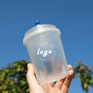 Ly nhựa PP cứng mờ cao cấp 500ml dùng một lần in logo tùy chỉnh Cundao, dùng được cho trà sữa, cà phê đá, kèm nắp PP - Product Image 1