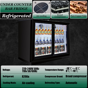 Refrigerador Comercial Bajo Mostrador de 2/3/4 Puertas con Puerta de Vidrio de Cierre Automático - Product Image 2